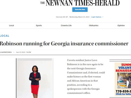 Janice Laws Robinson for Georgia Insurance Commissioner